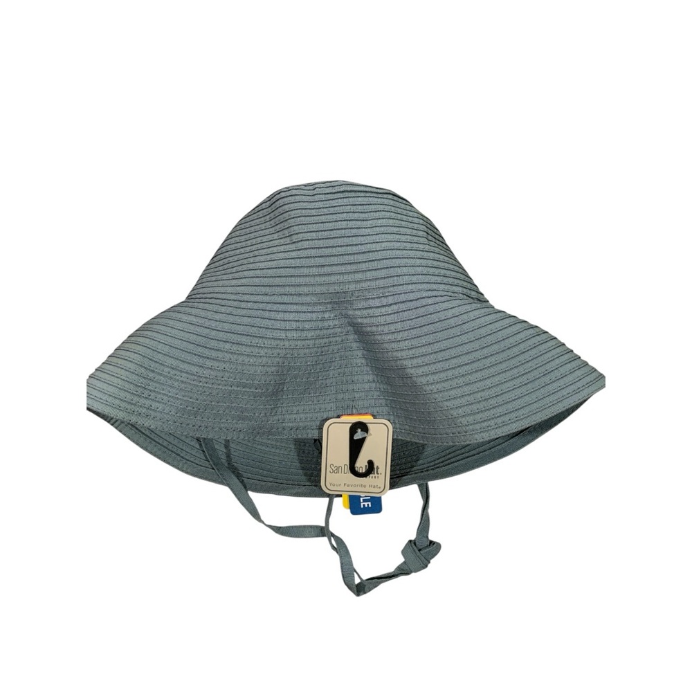 San Diego Hat Company Gray Wide Brim Sun Hat with Chin Strap